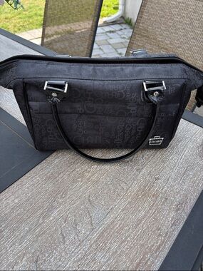 Caboodles Black Signature cosmetic Bag with Tonal Logo